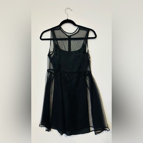 KEEPSAKE Sheer Silk Black Dress Size XS